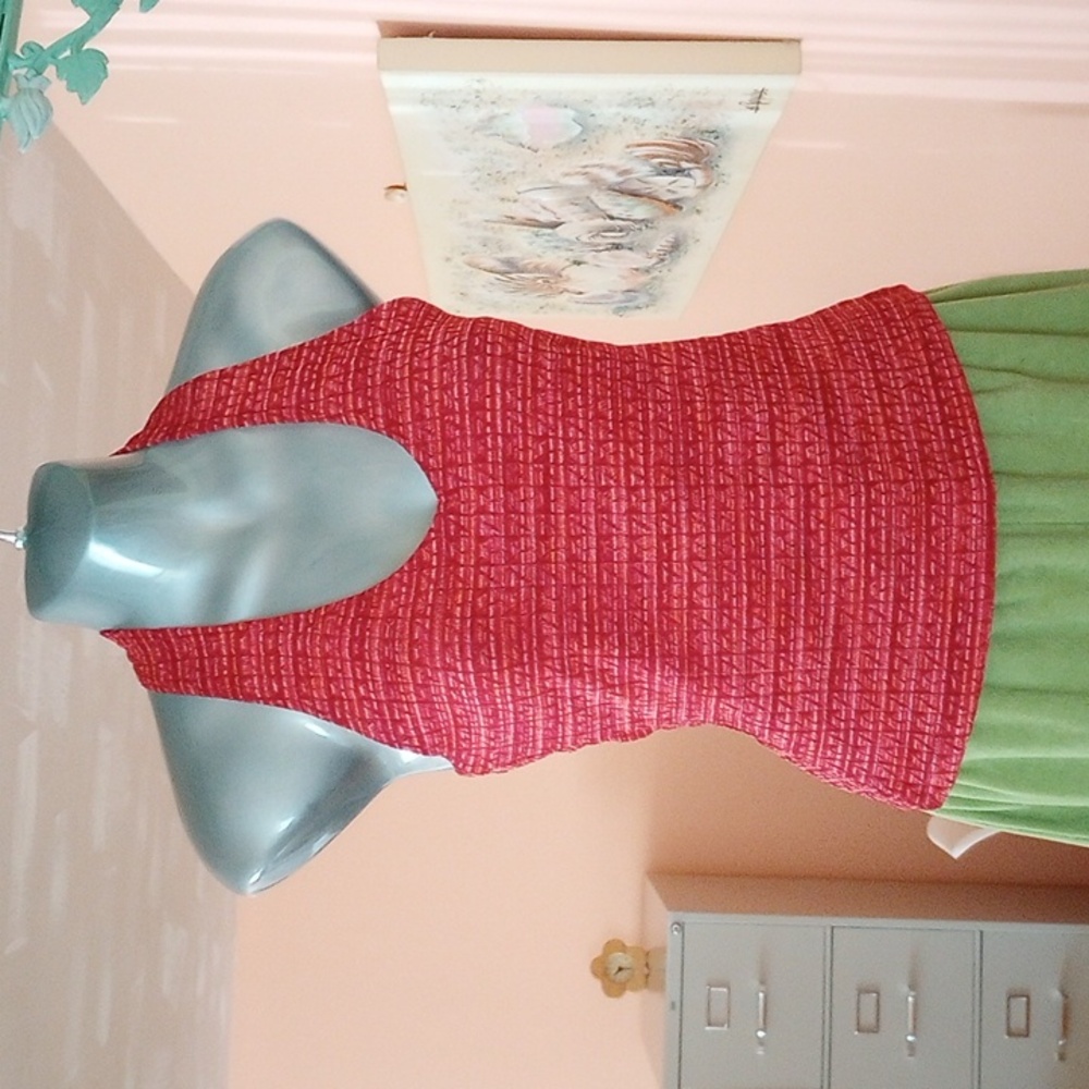 Orange Red Halter Top Size Medium Womens